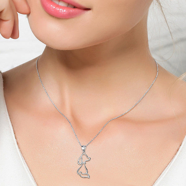 925 Sterling Silver Dog Necklace