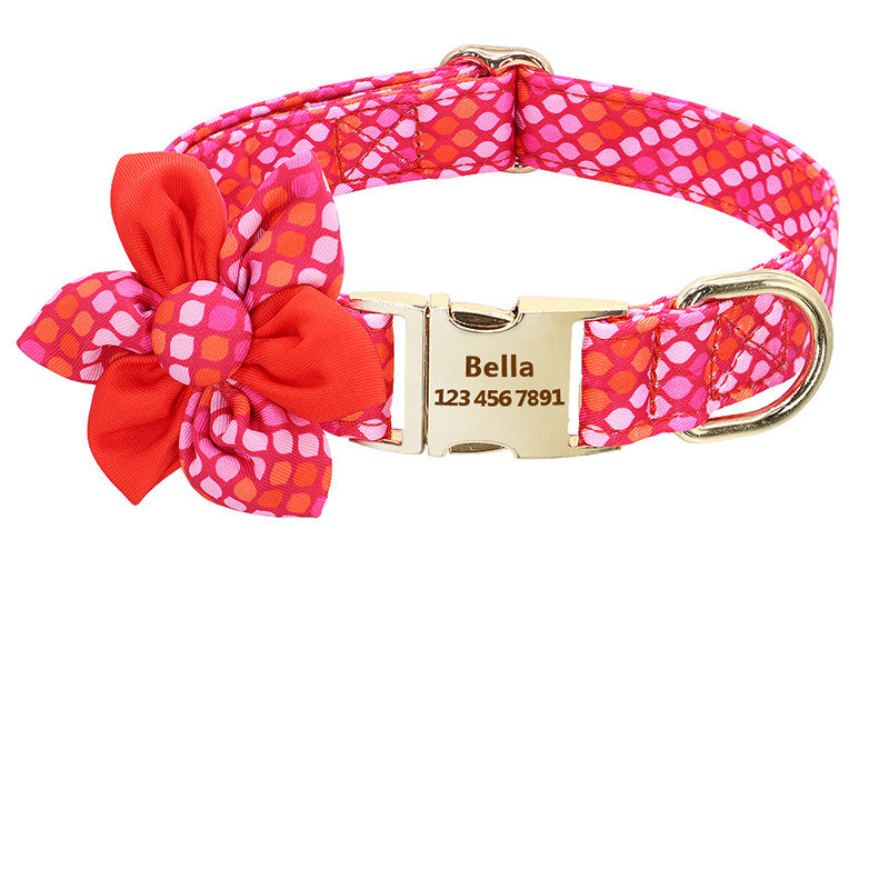 Personalised Dog Collar with Engraved ID Tag