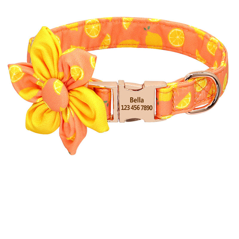 Personalised Dog Collar with Engraved ID Tag