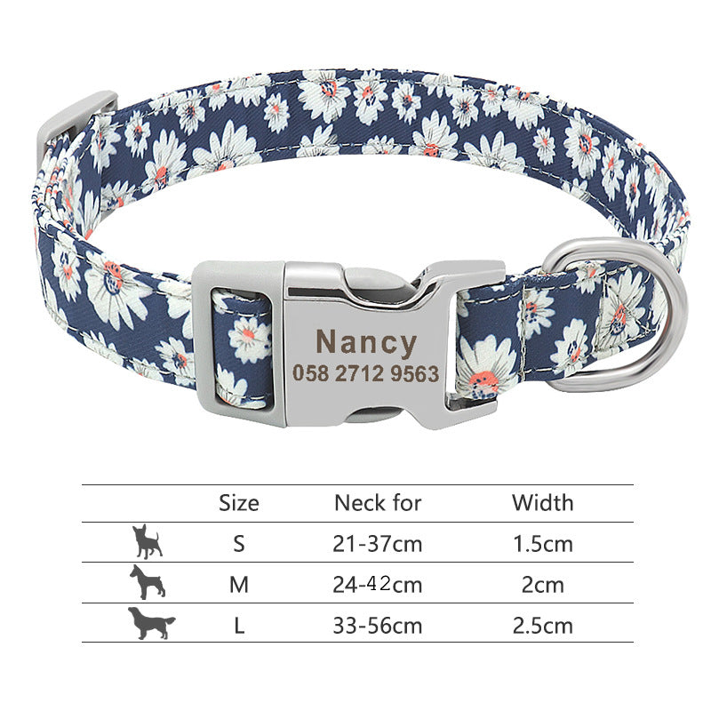 Personalised Name Collar for Dogs & Cats