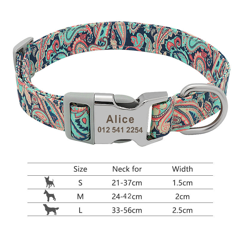 Personalised Name Collar for Dogs & Cats