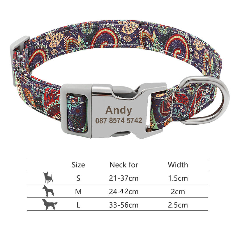 Personalised Name Collar for Dogs & Cats