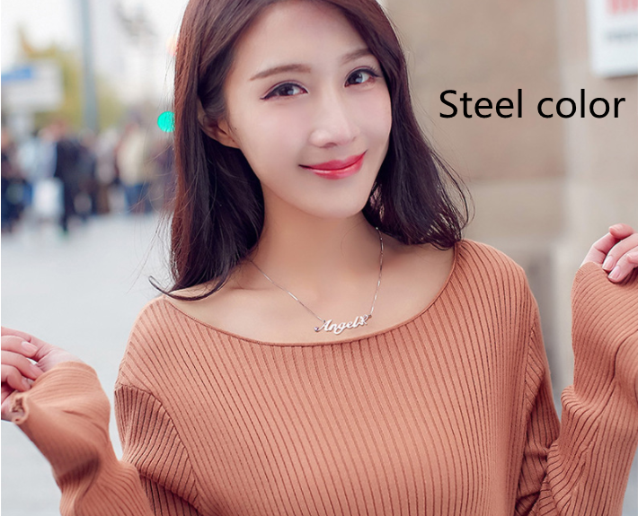 Multi-Name Necklace (1–6 Names) – Stainless Steel