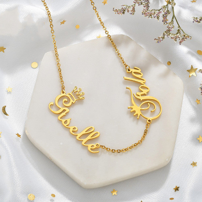 Multi-Name Necklace (1–6 Names) – Stainless Steel