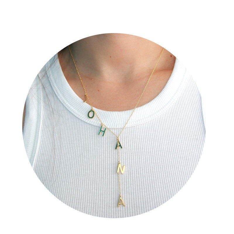 Bubble Letter Name Necklace