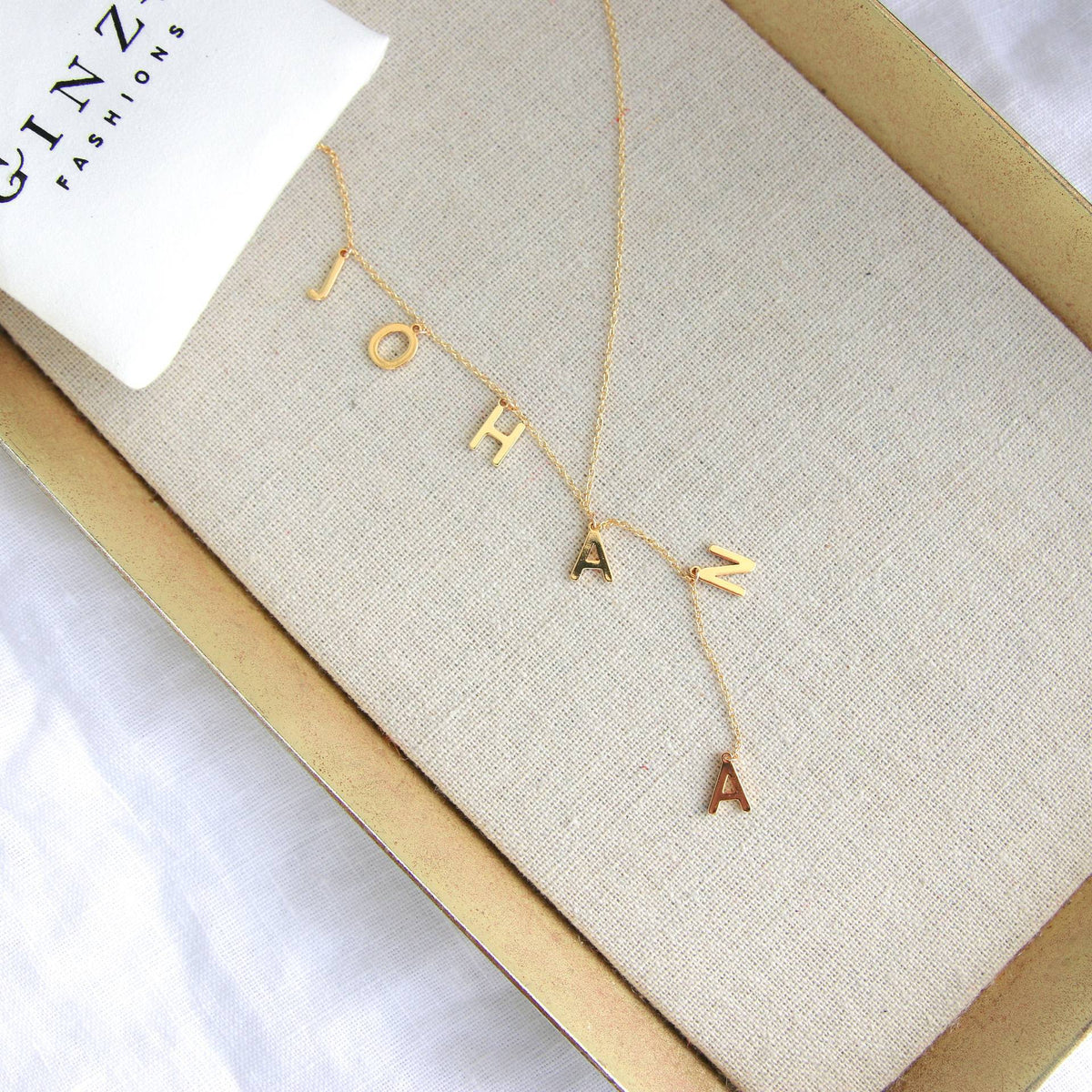 Bubble Letter Name Necklace