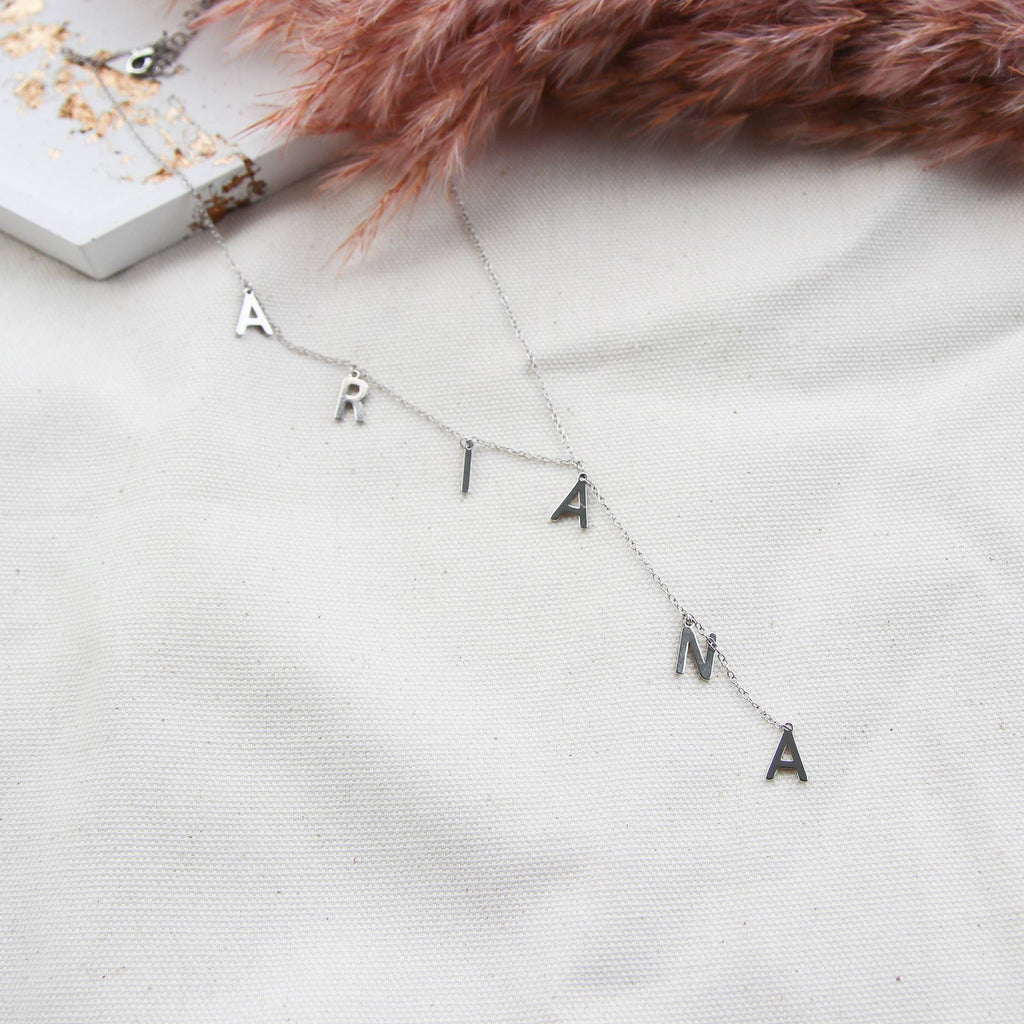 Bubble Letter Name Necklace