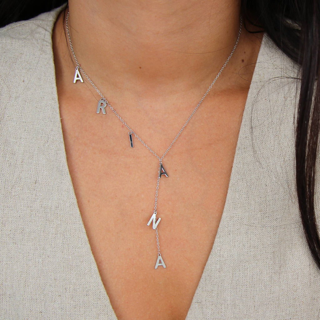 Bubble Letter Name Necklace
