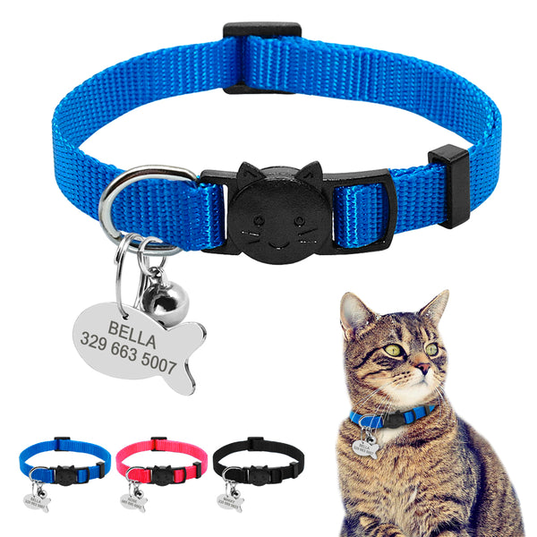 Breakaway Cat Collar with Engraved ID Tag