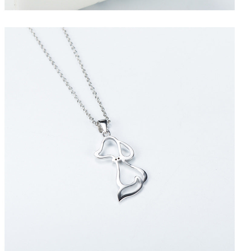 925 Sterling Silver Dog Necklace