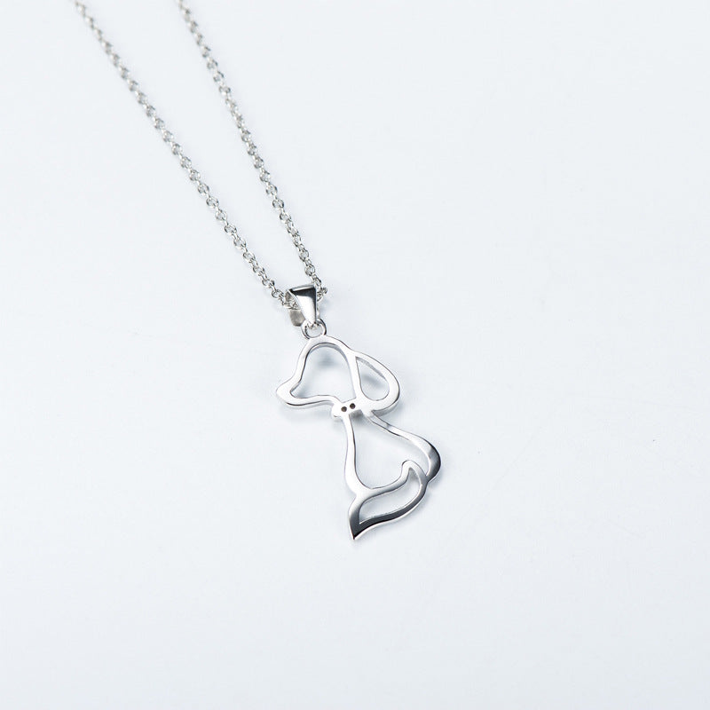 925 Sterling Silver Dog Necklace