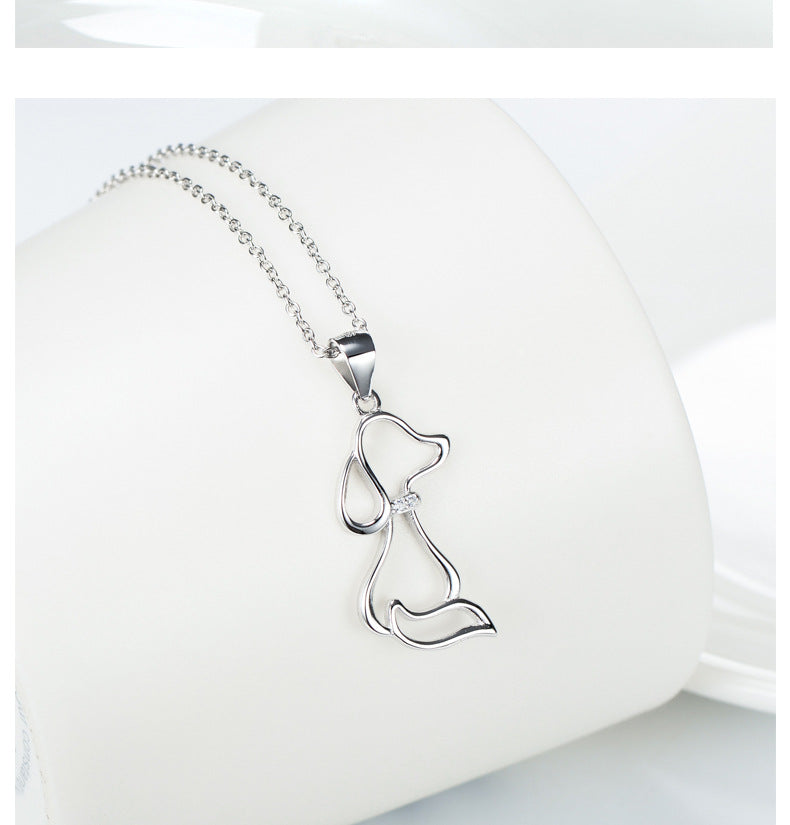 925 Sterling Silver Dog Necklace