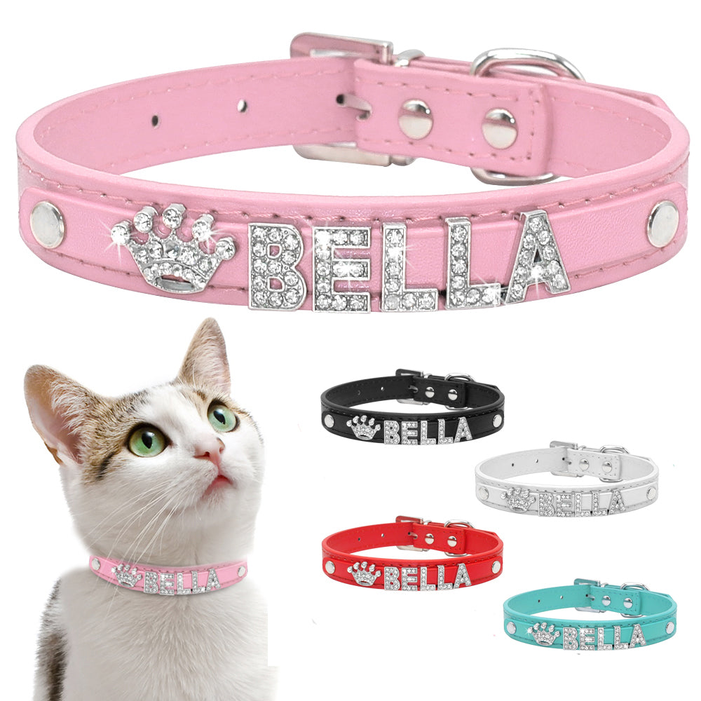 Rhinestone Name Collar for Cats & Small Dogs