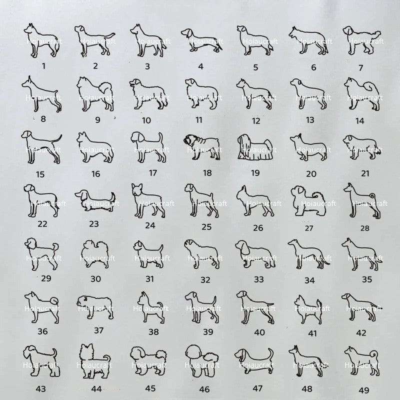 Pet Silhouette Name Necklace – Stainless Steel