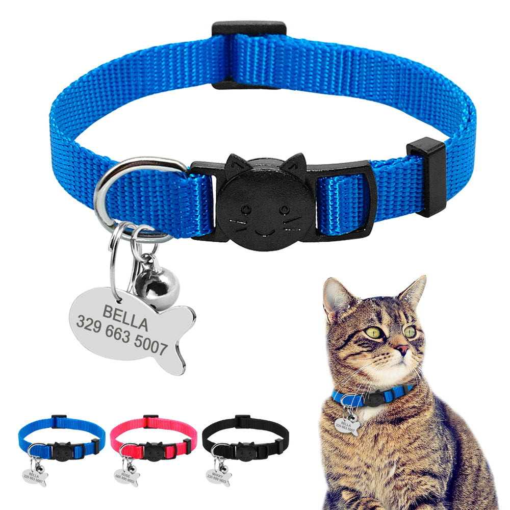 Breakaway Cat Collar with Engraved ID Tag