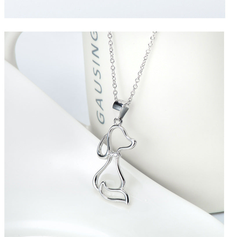 925 Sterling Silver Dog Necklace
