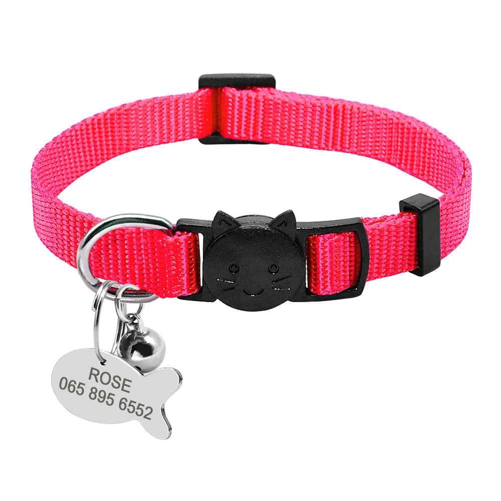 Breakaway Cat Collar with Engraved ID Tag